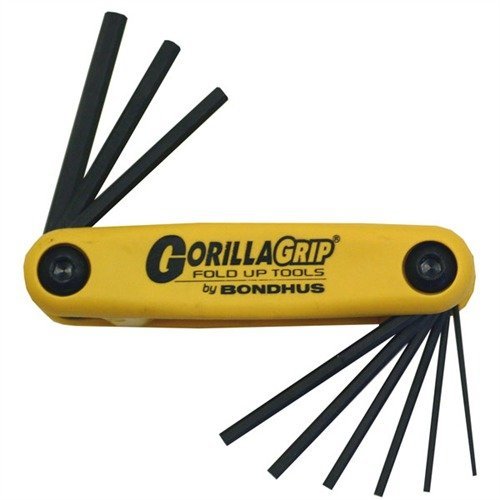 BONDHUS Fold-Up Wrench Set SAE Hex 9-Piece 0.050 -3/16