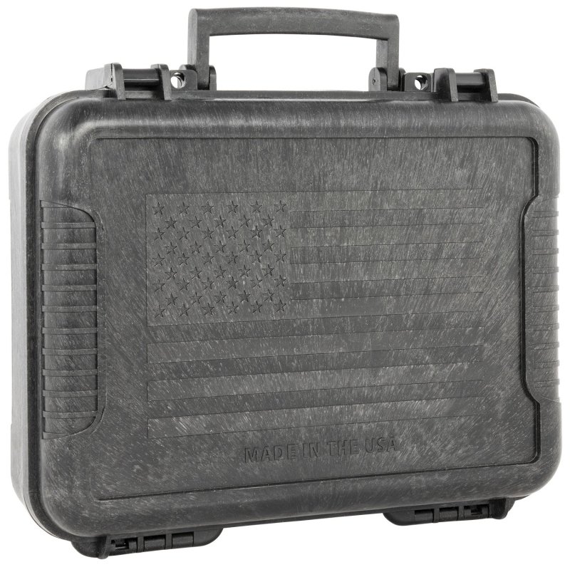 Outdoor Connection 10017 Molded Pistol Case 11" Black US Flag Design