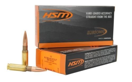 HSM Subsonic 8.6 Blackout 300gr JHP Boat Tail 20rd