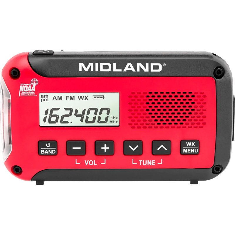 Midland ER10VP Compact AM/FM/NOAA Emergency Radio LED Flashlight
