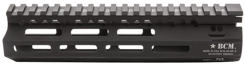 BCM MCMR8556BLK 8" M-LOK Free-Float Handguard, Aluminum, Black Finish