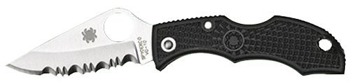 Spyderco LBKS3 Ladybug 3 1.94" Serrated VG-10 Blade Black FRN Handle