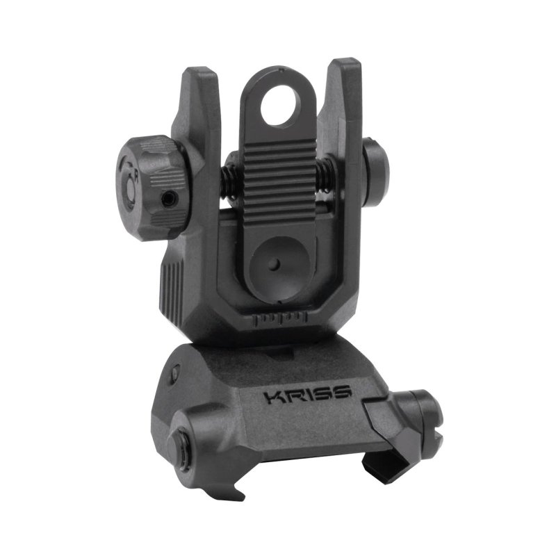 Kriss USA Defiance Flip-Up Steel Rear Sight Dual Apertures Matte Black