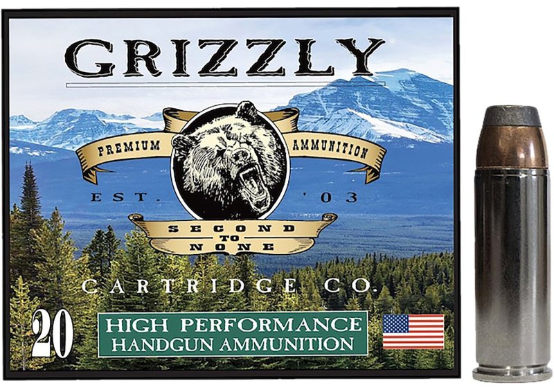 Grizzly GC45C+P10 45Colt+P Ammo 300gr Bonded Flat Point 20/Box