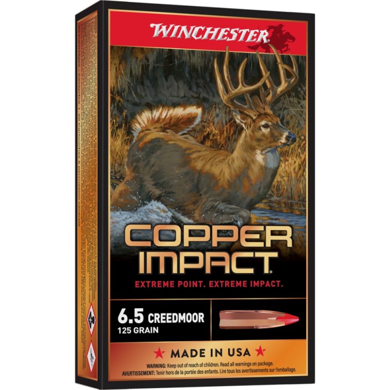 Winchester X65CLF 6.5 Creedmoor 125 Grain Lead Free Copper Impact 20 in Box