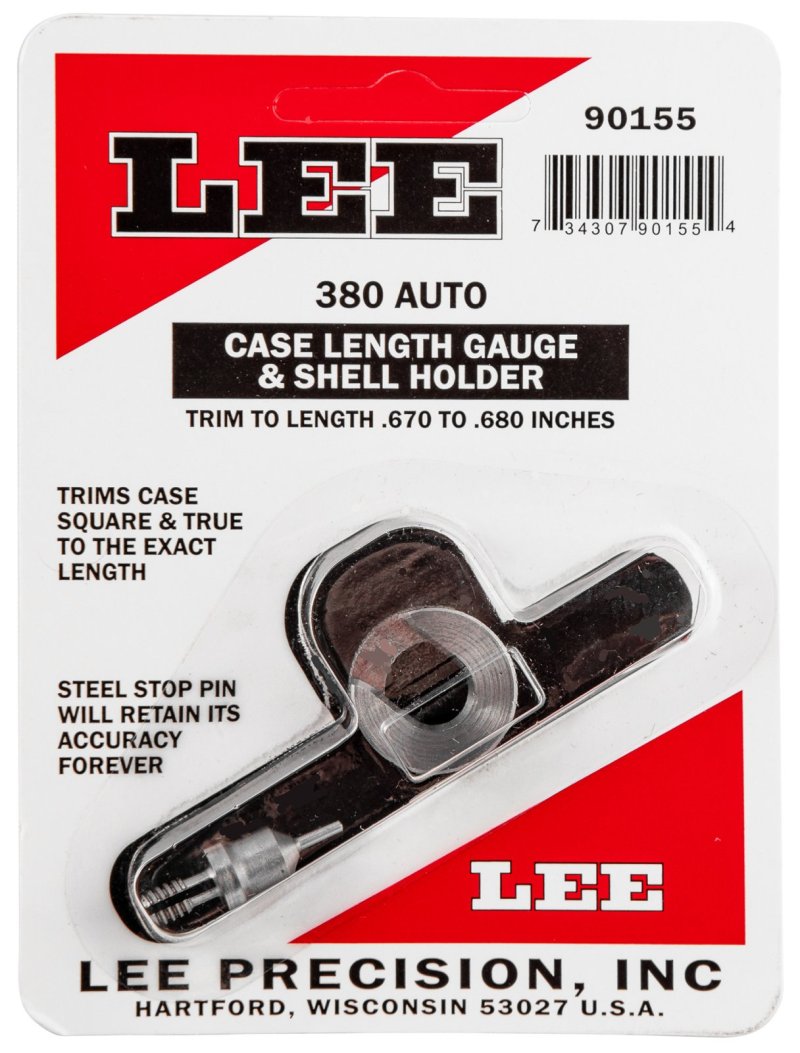 Lee Precision Case Length Gage and Shell Holder .380 ACP