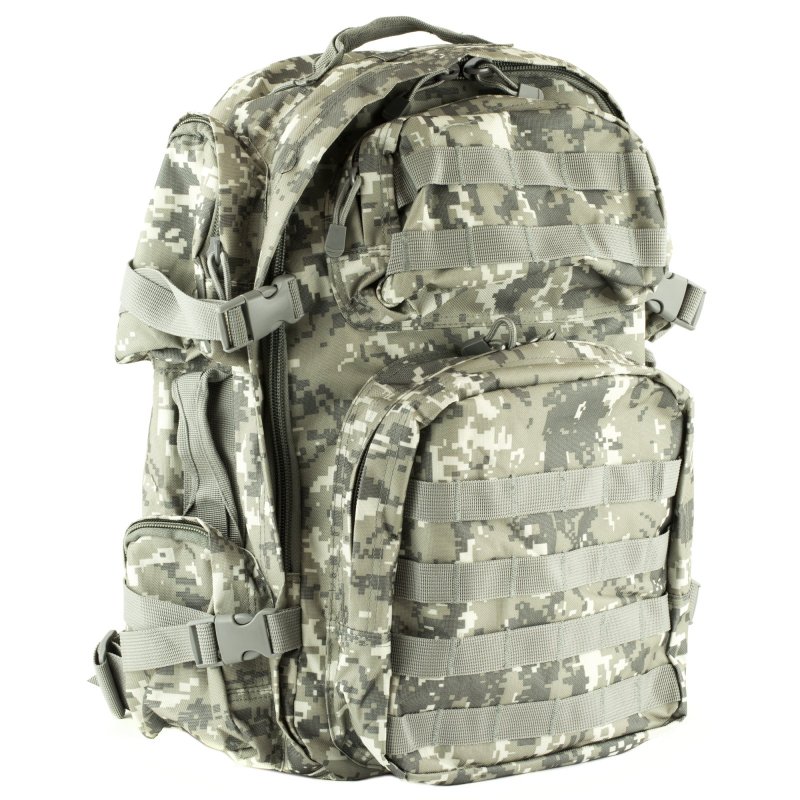 NcSTAR Tactical Backpack 18Inx12Inx6In Nylon Gray Digital