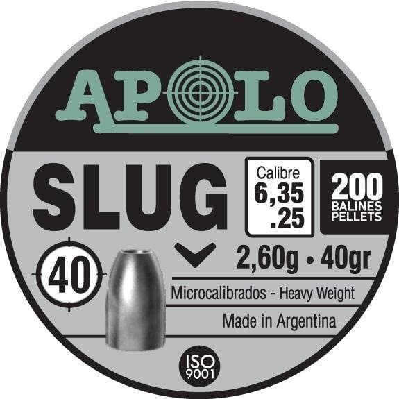 Hatsan Apolo Slug Air Rifle Pellets .25 Cal 40 gr 200-ct