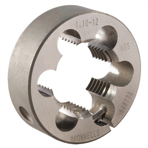 Brownells Barrel/Rcvr Die 2 Dia. 1.10-12 Tpi for Large Ring Mauser