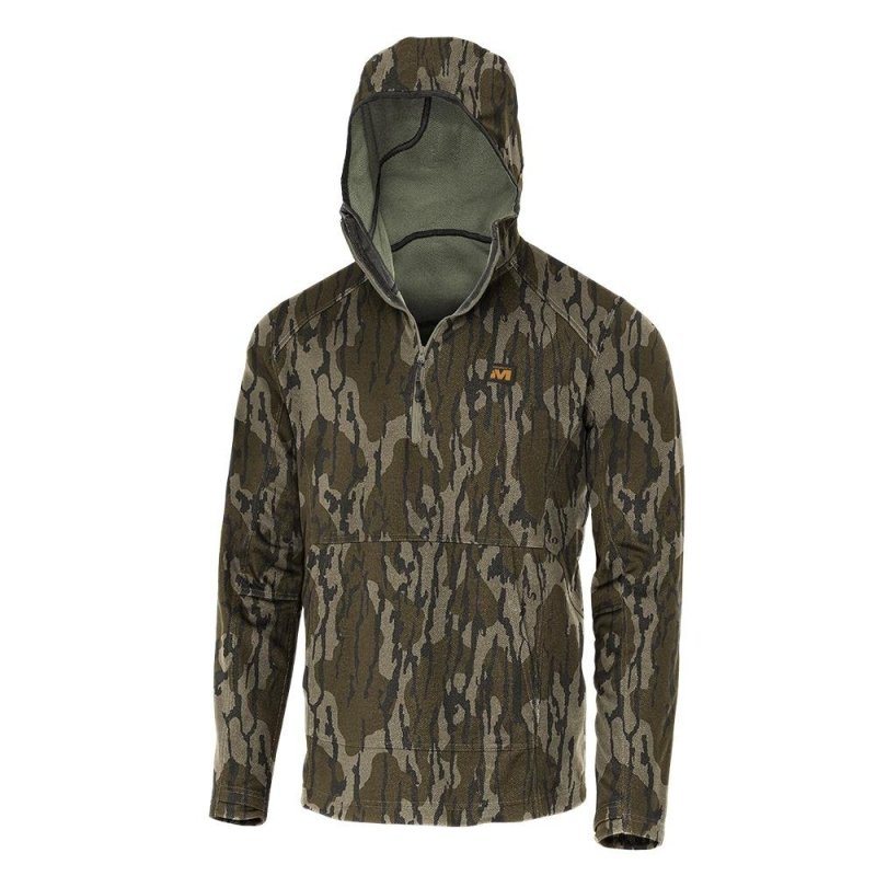 Muddy DV8 Quest Midweight Quarter Zip Hoodie Mossy Oak Bottomland 3XL