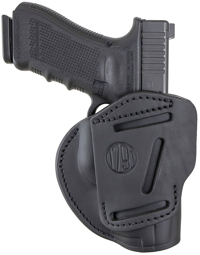 1791 Gunleather 3WH-5-SBL-A 3-Way Holster Stealth Black Size 5 Ambidextrous