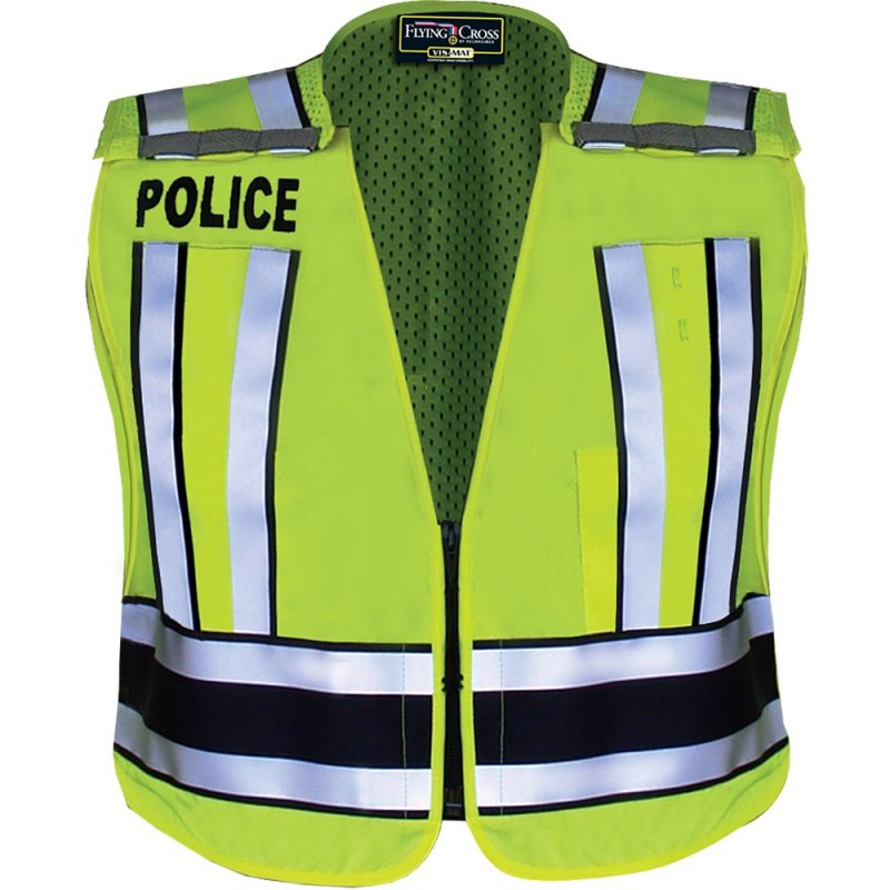 Flying Cross Pro Series Hi-Vis Safety Vest LAPD Navy Band POLICE
