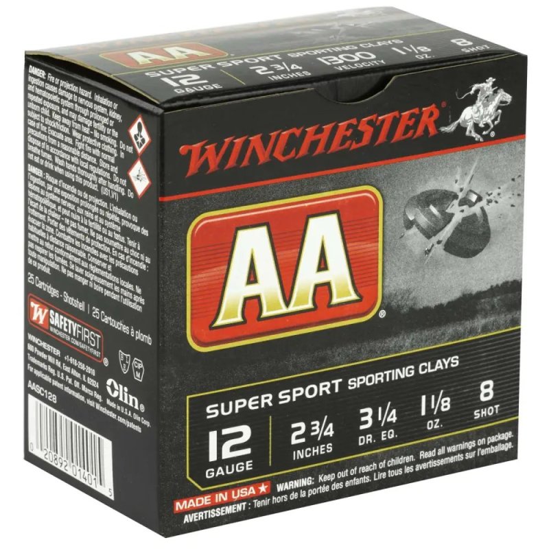 Winchester Ammo AASC128 AA Super Sport Sporting Clay 12Gauge 2.75" 1...