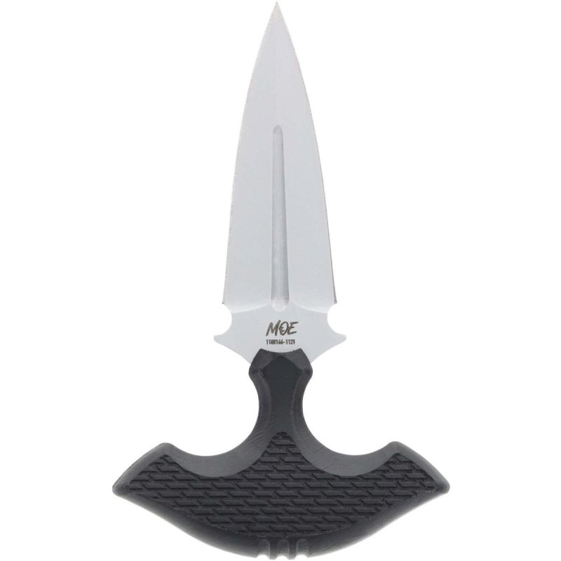 Schrade MOE Fixed Blade Knife 3.25 In AUS-10 Steel Black Rubberized Handle