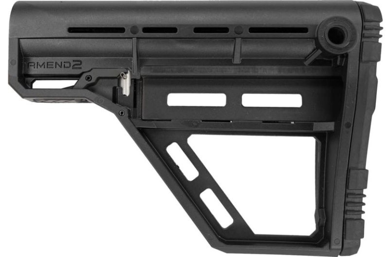 Amend2 A2AMSBASEBLK Modular AR-15 Stock M-LOK Black Polymer Steel