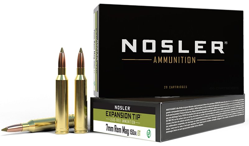 Nosler 40032 7mm Rem Mag 150 gr E-Tip Lead-Free Ammo 20 Rounds