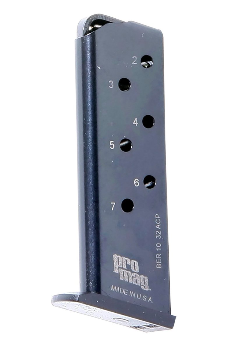 ProMag BER 10 Magazine .32 ACP 7rd Blued Steel for Beretta 3032 Tomcat