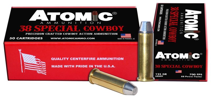 Atomic Ammunition 00451 .38 Special 125gr LRNFP 50 Rounds