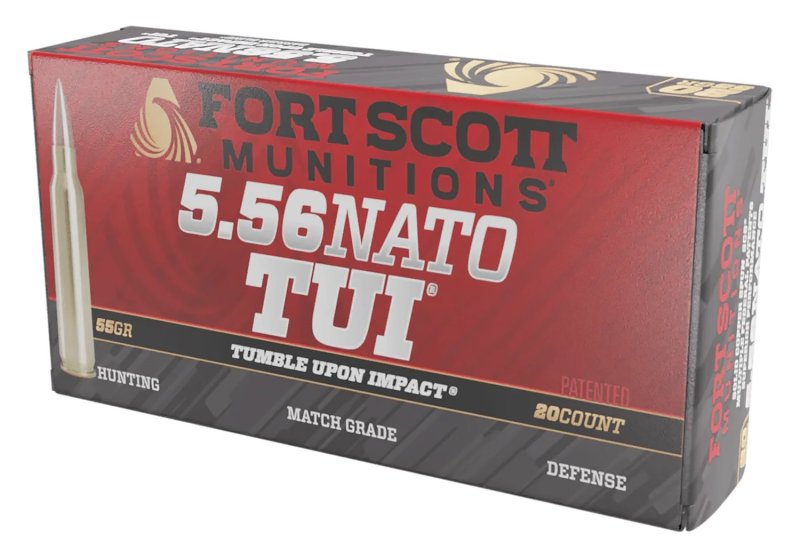 Fort Scott Munitions 556-055-SCV 5.56x45mm 55gr Solid Copper 20 Rounds