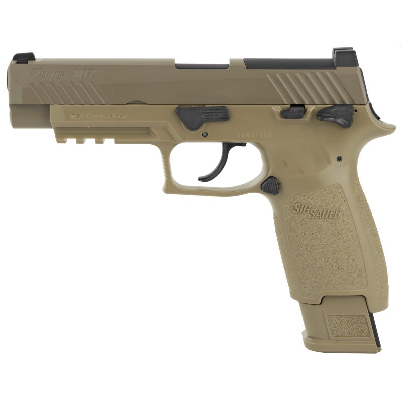 Sig Sauer Airgun Pistol M17 P320 ASP 177 CO2 20Rd Coyote AIR-M17-177