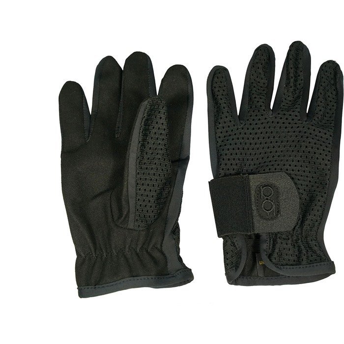 Bob Allen Tactical 315 Shotgunner's Gloves L Black Synthetic Elastic Mesh Hook Loop Washable