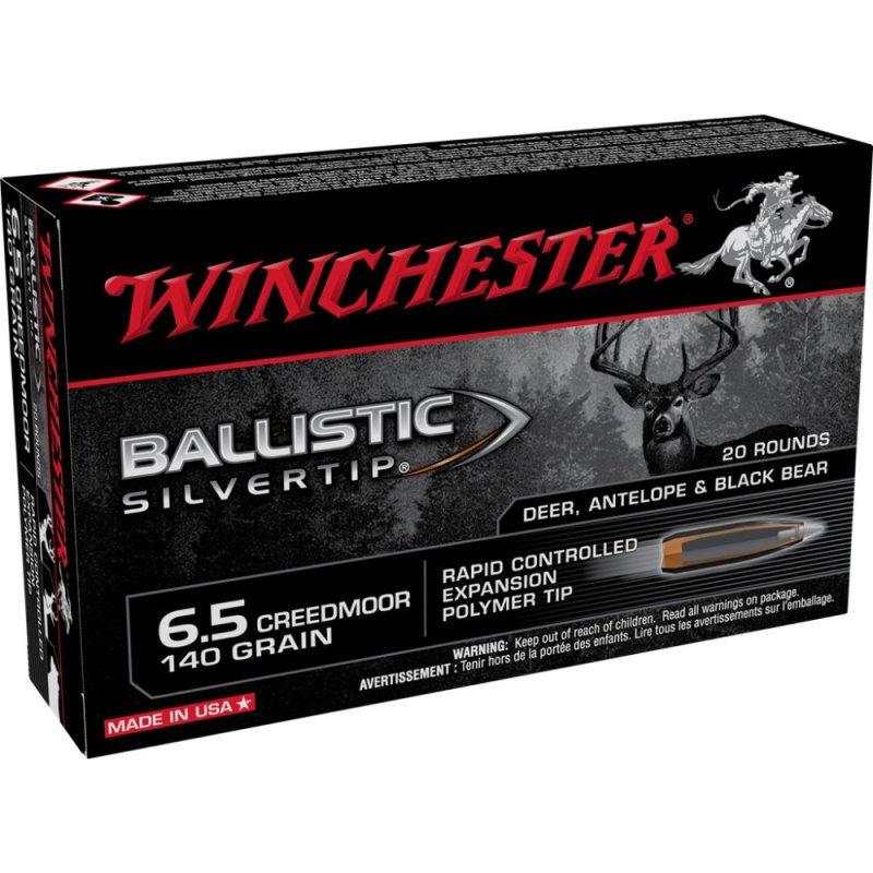 Winchester SBST65CM 6.5 Creedmoor 140 Grain Ballistic Silvertip 20 Rounds