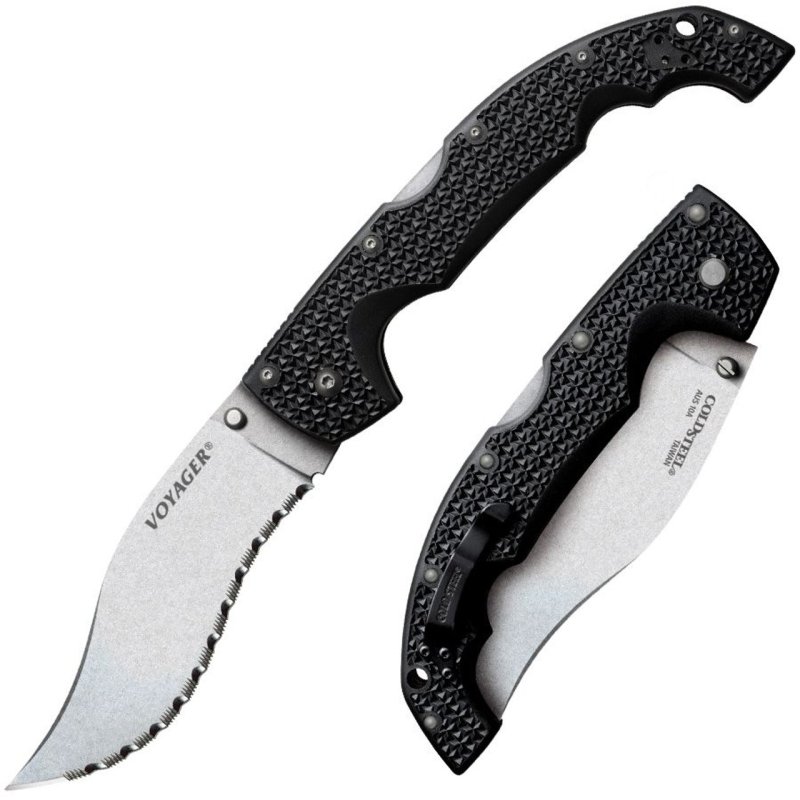 Cold Steel CS29AXVS Voyager XL 5.5" Serrated AUS-10A Blade Folding Knife