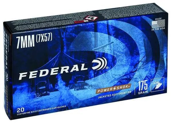 Federal 7A 7mm Mauser 175 Grain Jacketed Soft Point 20 Rounds