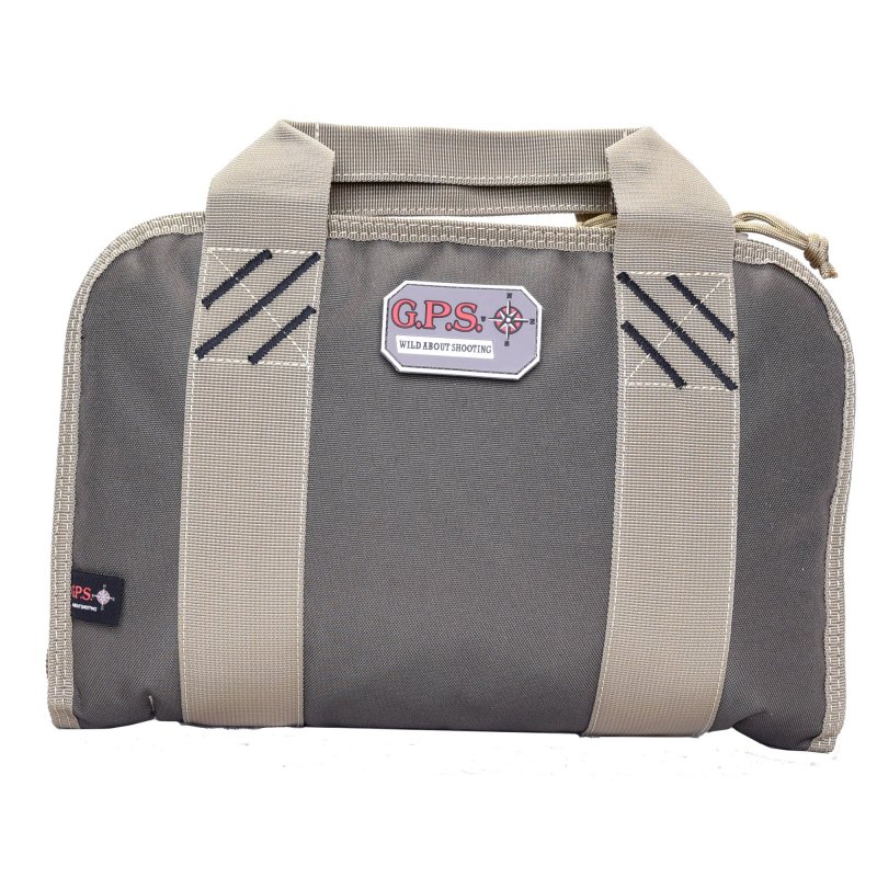 GPS GPS-1308PCRK Double Pistol Case Green/Khaki Nylon Lockable