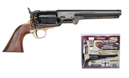Traditions FRS18512 1851 Navy Redi-Pak .44 Cal 7.5" Blued/Walnut Pistol