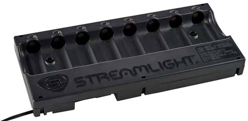 Streamlight 20234 8-Unit Bank Charger Black SL-59/CR123A 100V/120V AC
