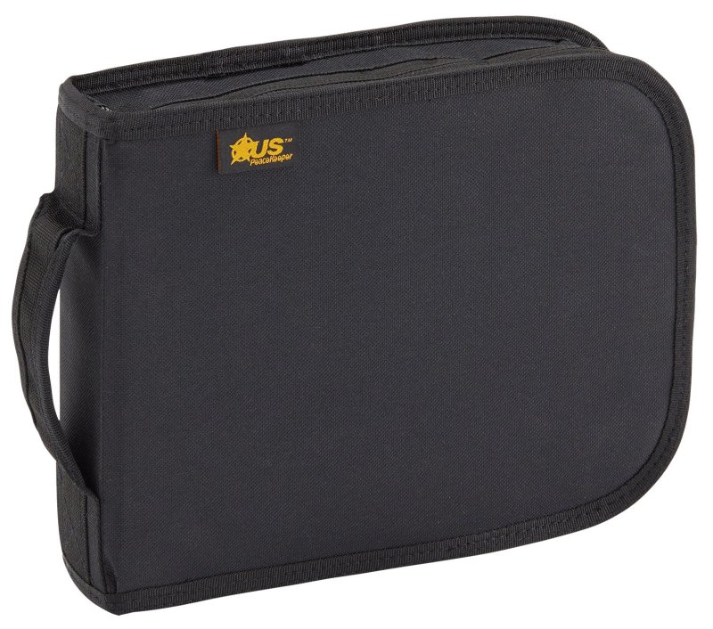 US PeaceKeeper P26108 Handgun Case Black 600D Polyester Padded 10.75"x8.25"
