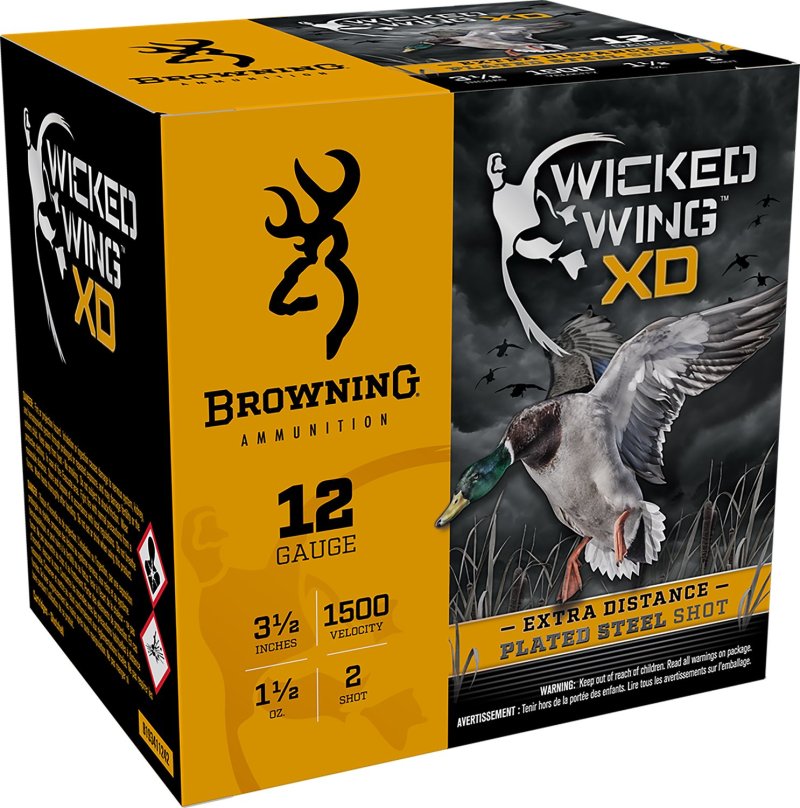 Browning Wicked Wing XD Extra Distance 12 Gauge 3.5" 1 1/2 oz 2 Shot