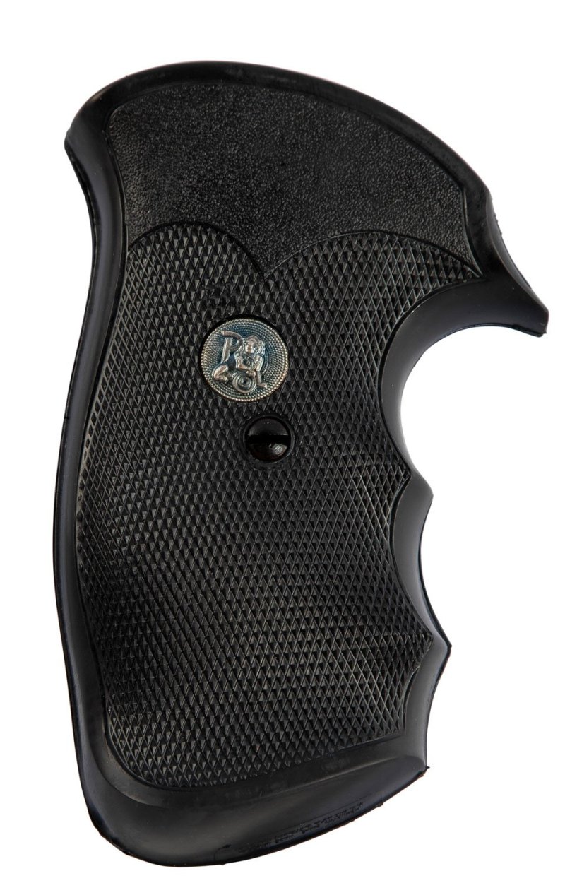 Pachmayr 05056 Decelerator Grip Checkered Black Rubber for S&W N Frame