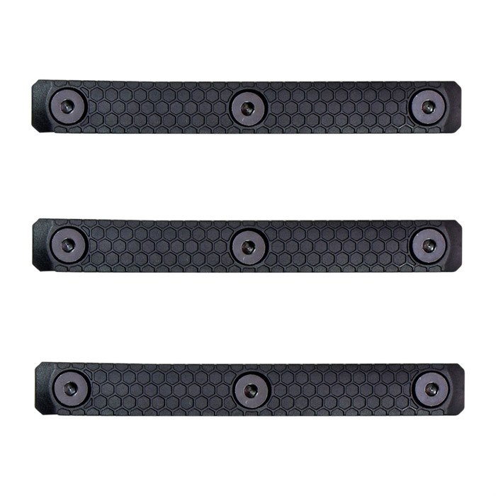 Slate Black Industries SG-3-BLK M-LOK Panels 3-Slot Black 3-Pack