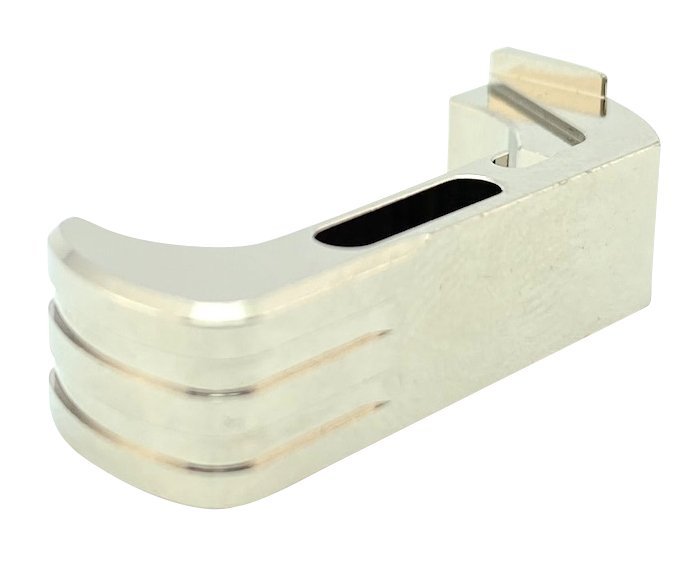 Cross Armory CRG5MCSV Extended Mag Catch Silver for Glock Gen4-5 Aluminum