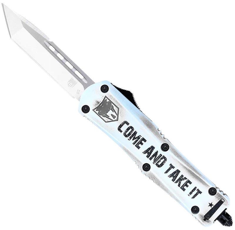 CobraTec SCATIFS3TNS FS-3 3" OTF Tanto D2 Blade White Aluminum Handle