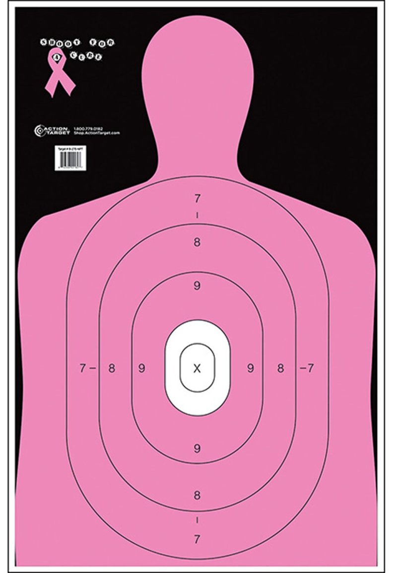 Action Target B27ENPT100 Pink Silhouette Paper Target 23"x35" 100 Pack