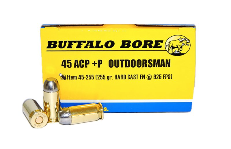 Buffalo Bore 4525520 45ACP +P 255gr Hard Cast Ammo 20 Rounds