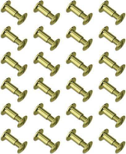 Grovtec GTHM61 Brass Chicago Screws 24-Pack
