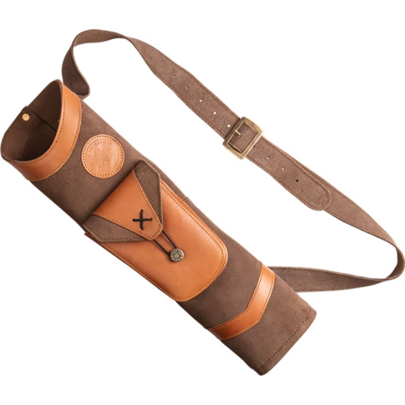 Bear Archery AT100BQ Super Light Leather Back Quiver 18" Ambidextrous"