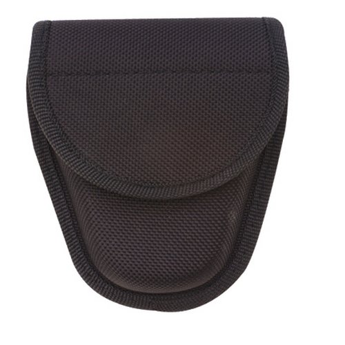 TRU-SPEC Single Nylon Handcuff Case Low-Profile Black Belt-Mount