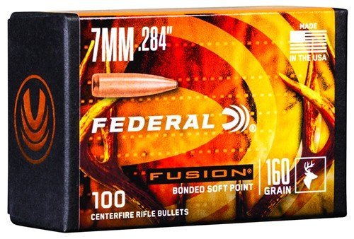 Federal Premium Fusion FB284F3 .284 160gr Soft Point Bullets 100/Box
