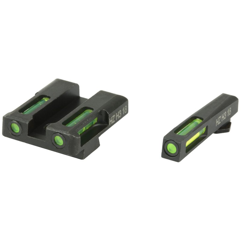 HiViz GLN325 LiteWave H3 Glock Sight Set Green Tritium Fiber Optic