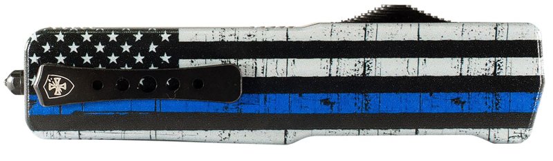 Templar Knife LABTB52 3.5" OTF Tanto D2 Blade Black/White Blue Line Handle