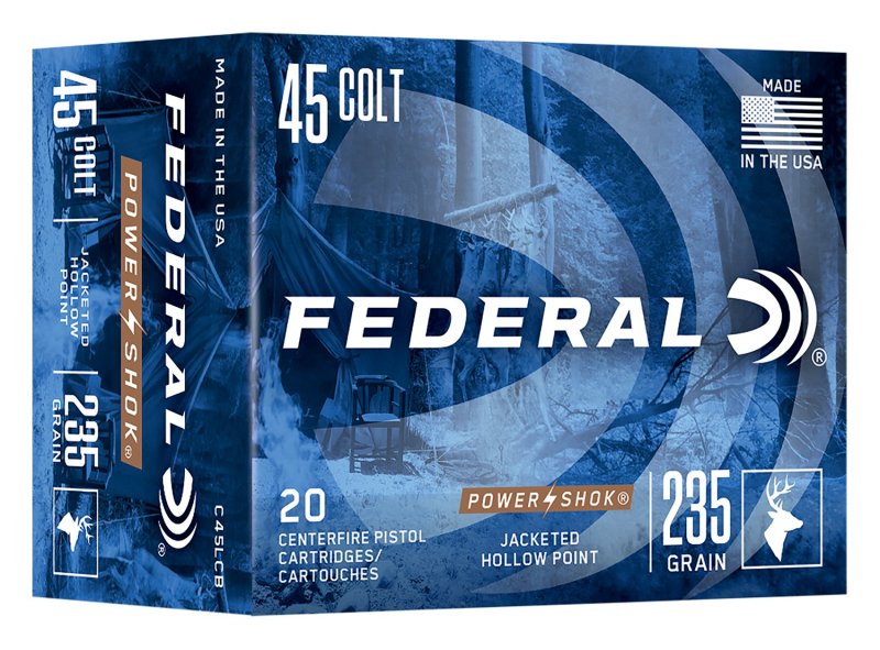 Federal Premium Ammunition 45 Colt 235GR Power-Shok JHP C45LCB