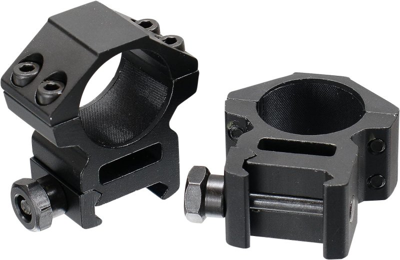 UTG RGWM25M4 Accushot 1" Medium Scope Rings Black Anodized Aluminum