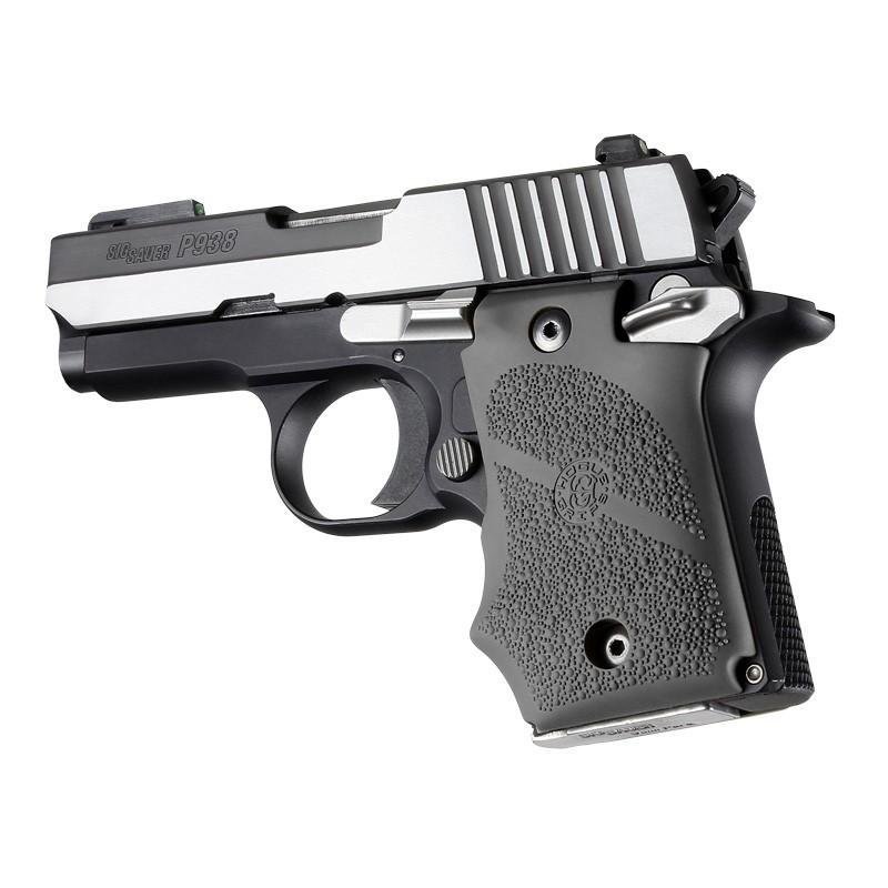 Hogue 98082 Rubber Grips Slate Grey Overmolded with Finger Grooves
