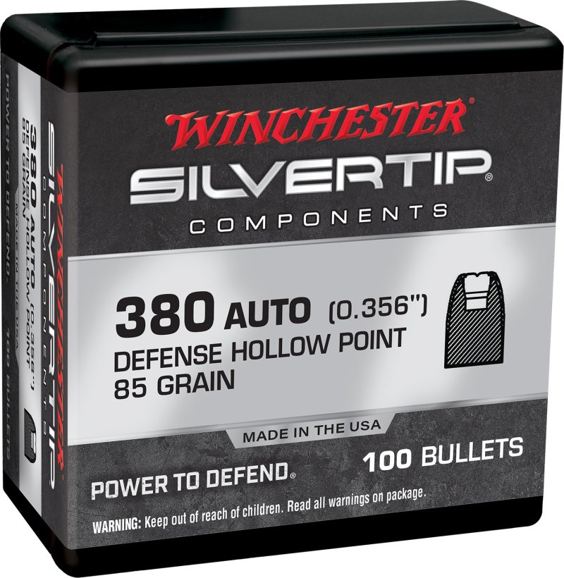 Winchester WB380ST85X Silvertip 380ACP 85gr Ammo 100/Box