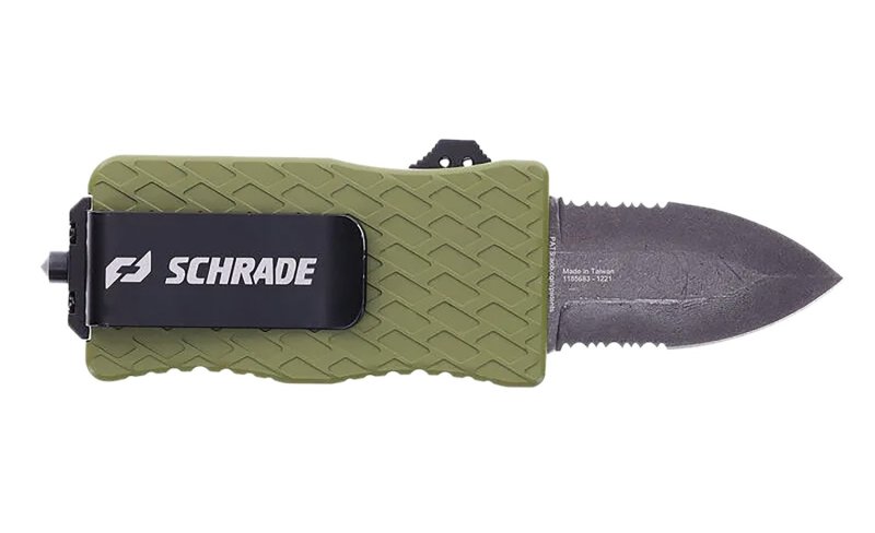 Schrade 1159306 Uproar Tactical Mini 1.90" D2 Steel Dagger OD Green